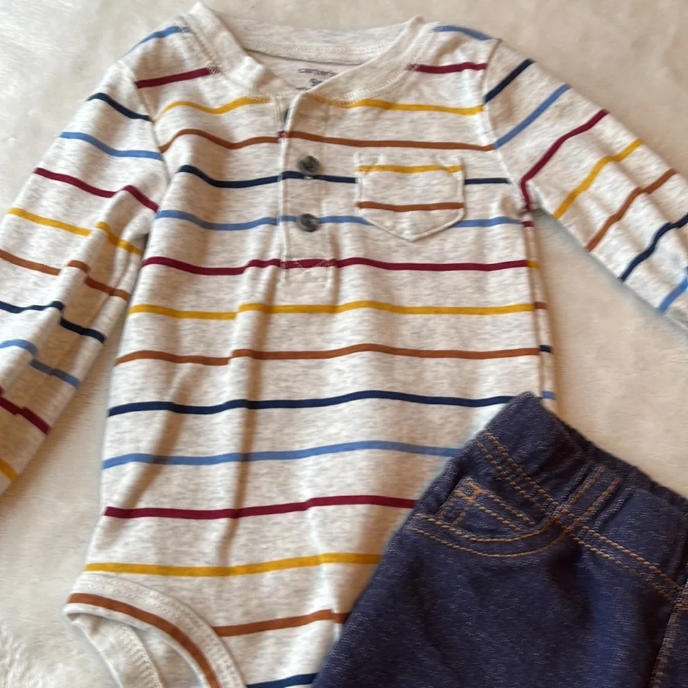 💖3/$15💖 Carters Jeans & Onesie Outfit